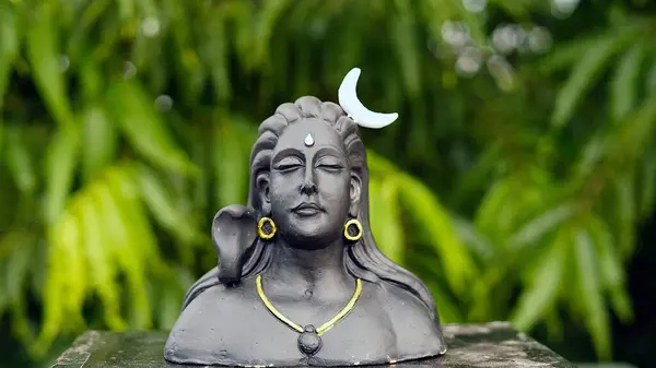 Señor Ganesha Adiyogi Maa Durga Ídolo Estatua Aislada Fondo Las — Foto de Stock