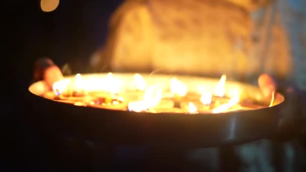 Diwali Фестиваль Огней Празднуемый Индусами Джайнами Сикхами — стоковое видео