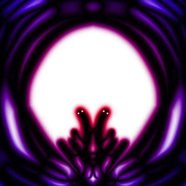 Иллюстрация Призрака Фоне Черных Кругов Пришельцы Земле — стоковое фото