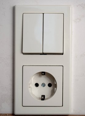 double socket with wall switch