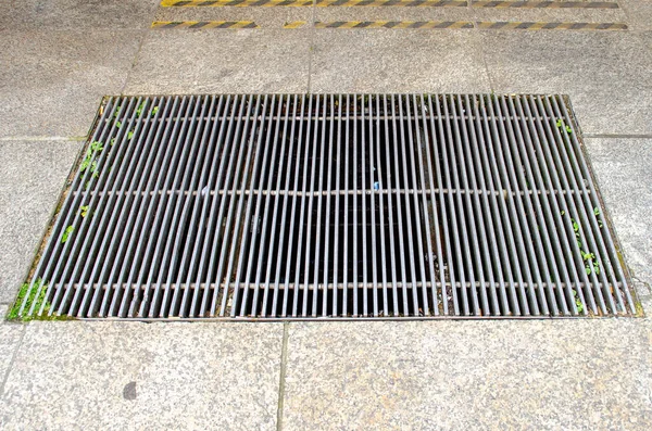 Drain Gutter Grate Germany Close — Stock Photo, Image