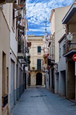 Calella şehrinde, İspanya 'da bir sokak.