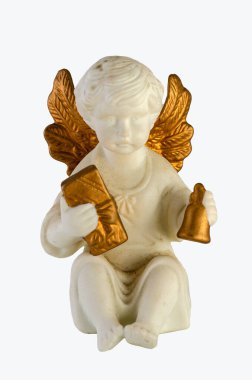 Golden Angel Figurine with Delicate Details clipart