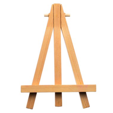Mini Tahta Ekran Easel İzole edilmiş Beyaz