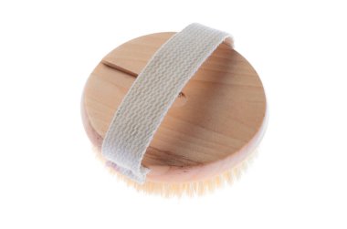 Ev yapımı halı fırçası. Temiz beyaz sırtüstü tüyleri var.