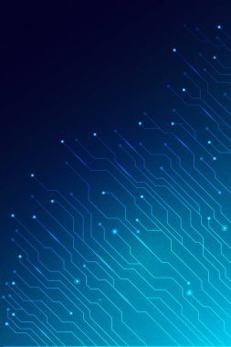 Mavi Derece Tasarımlı Fütürist Teknoloji Devre Arkaplanı