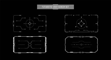 Gelecekçi HUD Görüntüleme Elementleri - Bilimkurgu Kullanıcı Arayüzü ve Oyun Hedefleme Kaplamaları