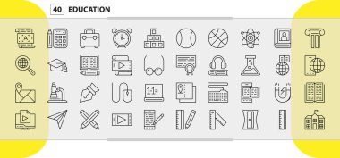 Okul Öğrenimi ve Akademik Başarı İçin Eğitim Çizgisi Simgeleri