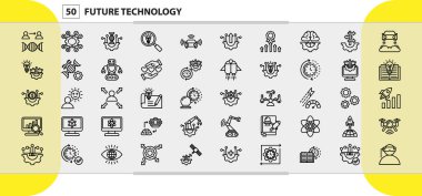 Gelecekteki Teknoloji Hattı İnovasyon ve Dijital Gelişim Simgeleri