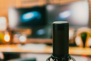 Sinema masası ortamı. Yakın çekim kumaş, bulanık teknoloji arka plan, yaratıcı kullanım için ideal..