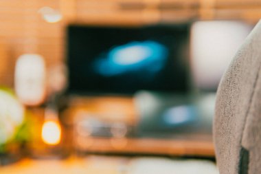 Sinema masası ortamı. Yakın çekim kumaş, bulanık teknoloji arka plan, yaratıcı kullanım için ideal..