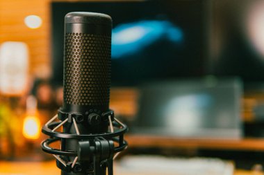 Sinema masası ortamı. Yakın çekim kumaş, bulanık teknoloji arka plan, yaratıcı kullanım için ideal..