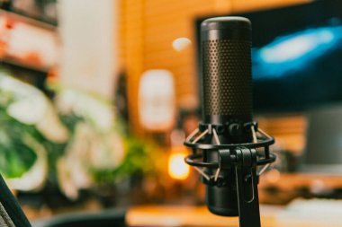 Sinema masası ortamı. Yakın çekim kumaş, bulanık teknoloji arka plan, yaratıcı kullanım için ideal..