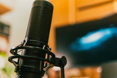 Sinema masası ortamı. Yakın çekim kumaş, bulanık teknoloji arka plan, yaratıcı kullanım için ideal..