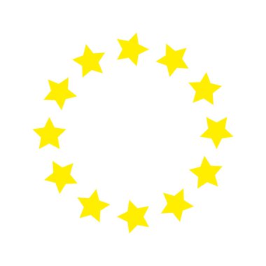 Design Elements vektörü için Sarı Yıldızların Dairesel Çerçevesi