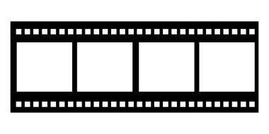 Boş film şeridi çerçeve vektör çizimi. Sinema makarası çerçeve çizimi