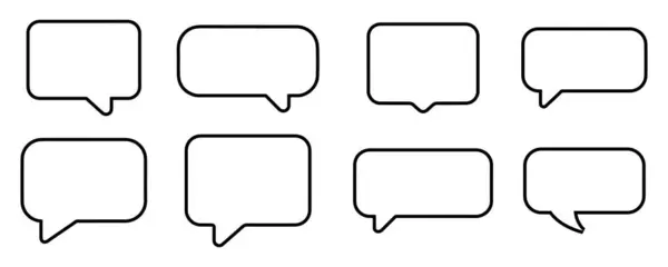 Beyaz arkaplanda Siyah Taslak Konuşma Kabarcıkları şekil vektör çizimi. Sohbet balonu, iletişim şekli vektör çizimi