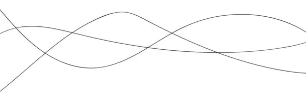 Soyut dalga çizgisi beyaz arkaplanda vektör çizimini eğriliyor. Akan çizgi vektörü.