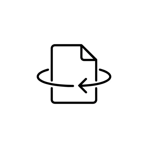 Beyaz arkaplanda veri işleme vektörünü gösteren Belge Döndürme Simgesi