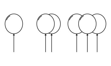 Beyaz arka planda balon çizgisi resim ikonu vektörü belirlendi. Parti ve mutlu yıllar tasarım element vektör illüstrasyonu