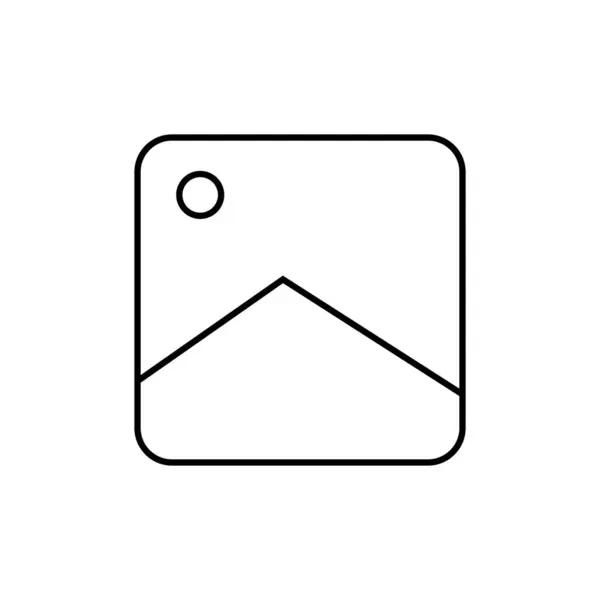 Resim çizgisi ikon vektörü. fotoğraf, resim, albüm satırı simgesi vektörü beyaz arkaplanda