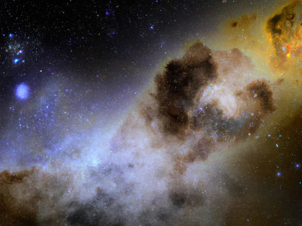 Rymdnebulosa Panoramautsikt Över Kosmos Med Stjärnbilder Supernovor — Stockfoto