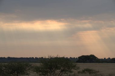 Denizin üzerinde güzel bir gün batımı