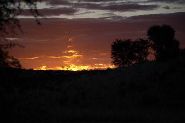Denizin üzerinde güzel bir gün batımı