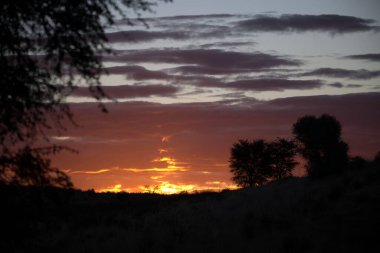 Denizin üzerinde güzel bir gün batımı
