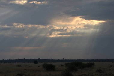 Denizin üzerinde güzel bir gün batımı