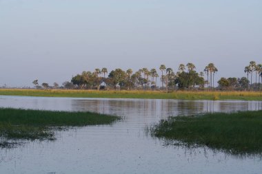 Nehrin üzerinde güzel bir gün batımı