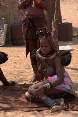 Namibya 'daki Afrikalı aile