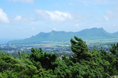 Oahu adasının manzarası