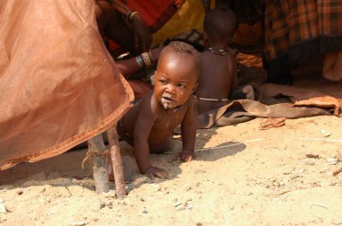 Afrikalı bir çocuğun portresi.