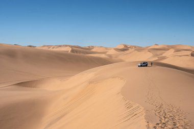 İsrail 'in kuzeyindeki ölü denizin güzel manzarası.