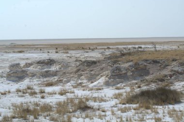 İsrail 'in kuzeyinde güzel bir deniz manzarası.