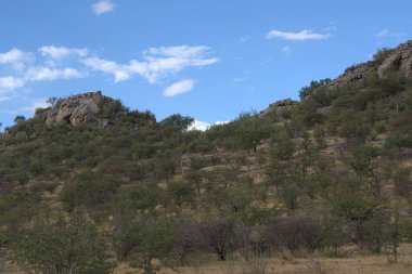 Şili 'deki dağların ve kayaların manzarası