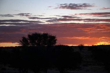 Dağlarda güzel bir gün batımı manzarası