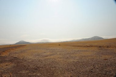 İsrail 'deki Negev Çölü manzarası