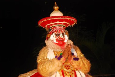 Gece vakti Hindu tanrısı Krishna.