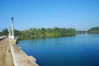 İsrail eyaletinin parkındaki nehrin manzarası.