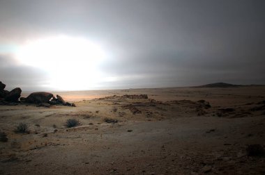 Çölün manzarası, Namibya, Afrika.