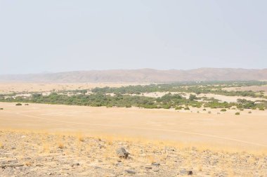 İsrail 'deki ölü çöl vadisi.