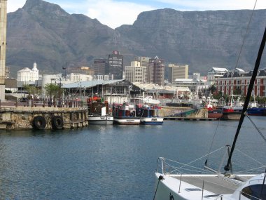 Güzel liman manzarası