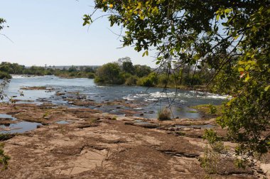 Parktaki nehrin güzel bir görüntüsü.