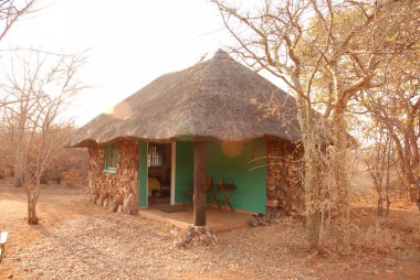 Kruger Ulusal Parkı 'ndaki Afrika safari evi.