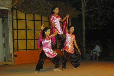 Parkta dans eden bir grup insan