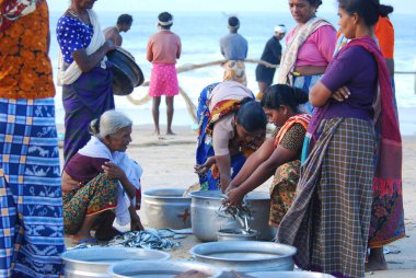 the indian people on the beach