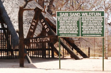the sign in the park in the city of namibia