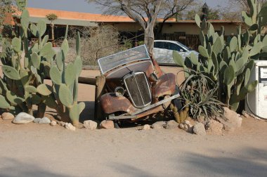 Namibya 'da bir araba